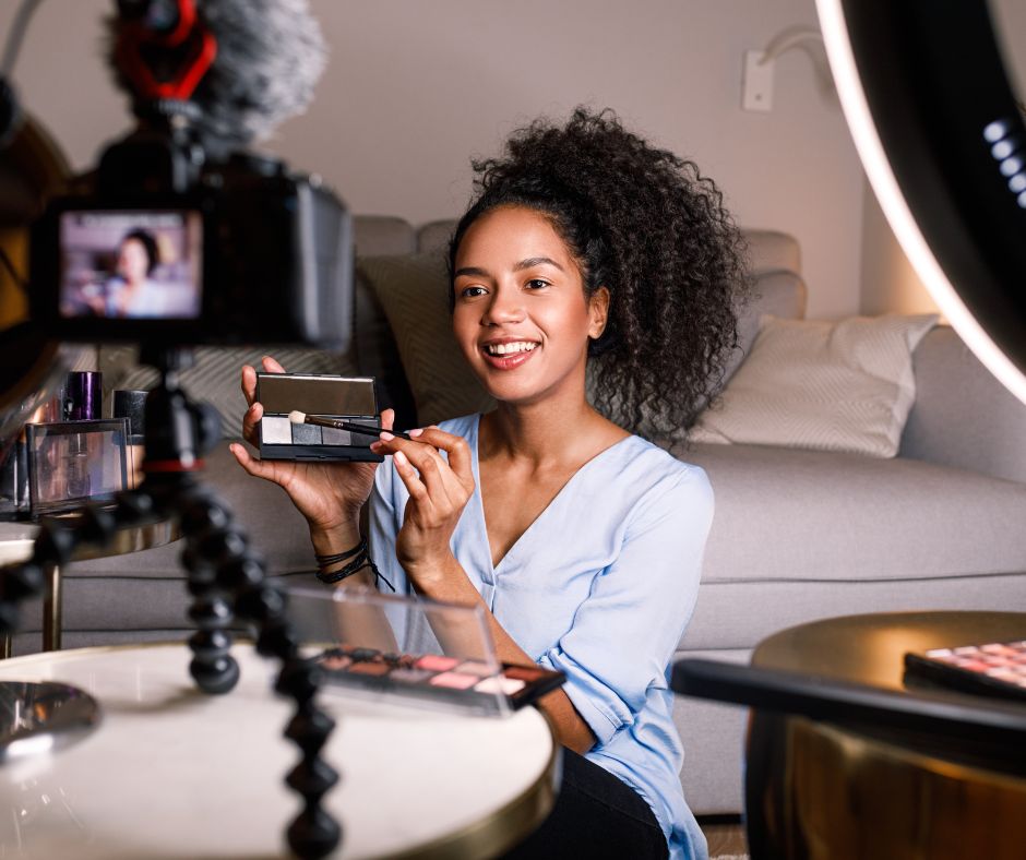 Woman Making Content at Home